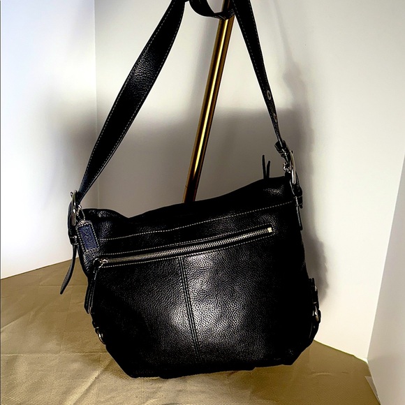Vintage Coach Black pebbled-Leather Shoulder Bag / Laptop Bag - Picture 1 of 14